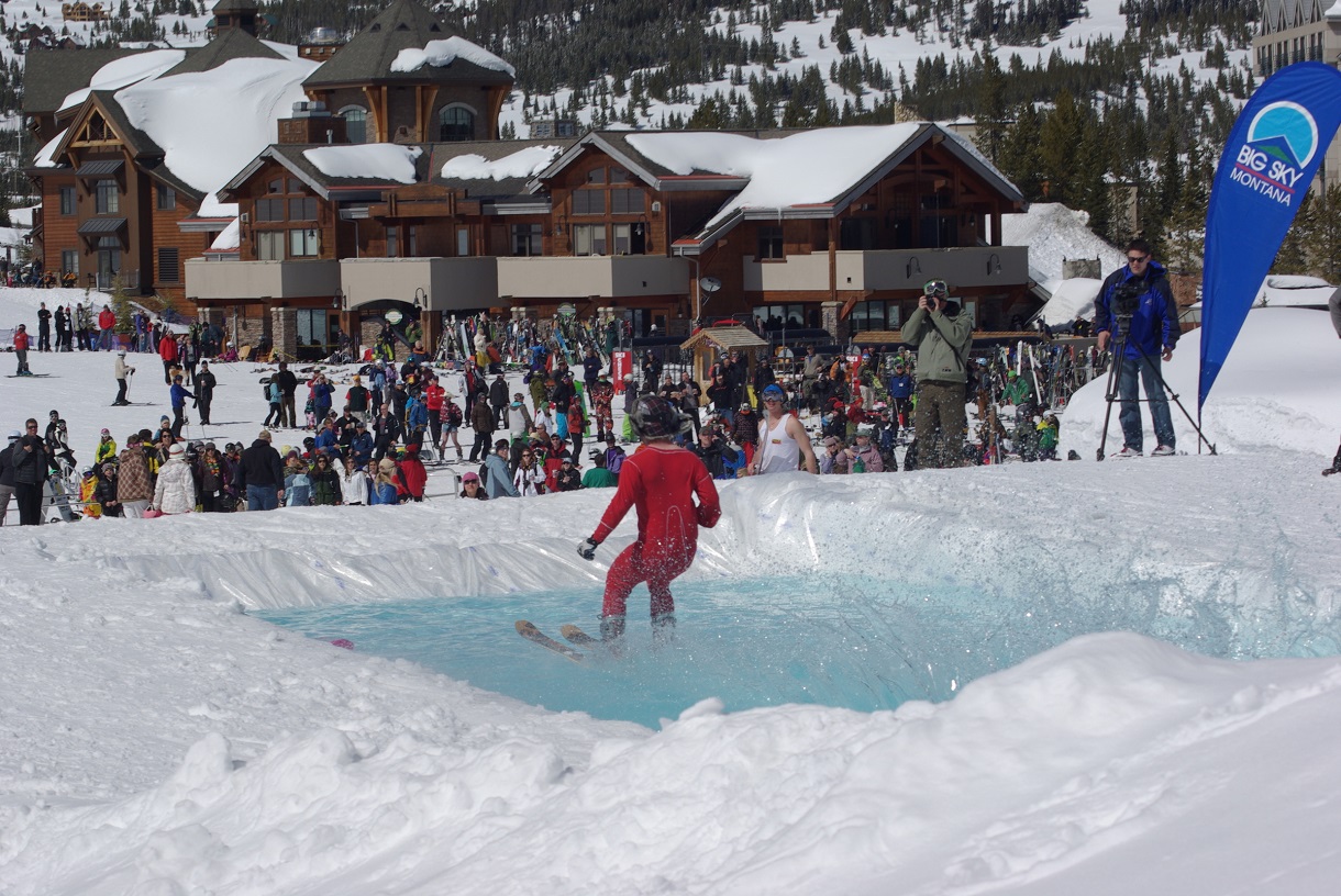 Pond Skim in Big Sky Ski USA